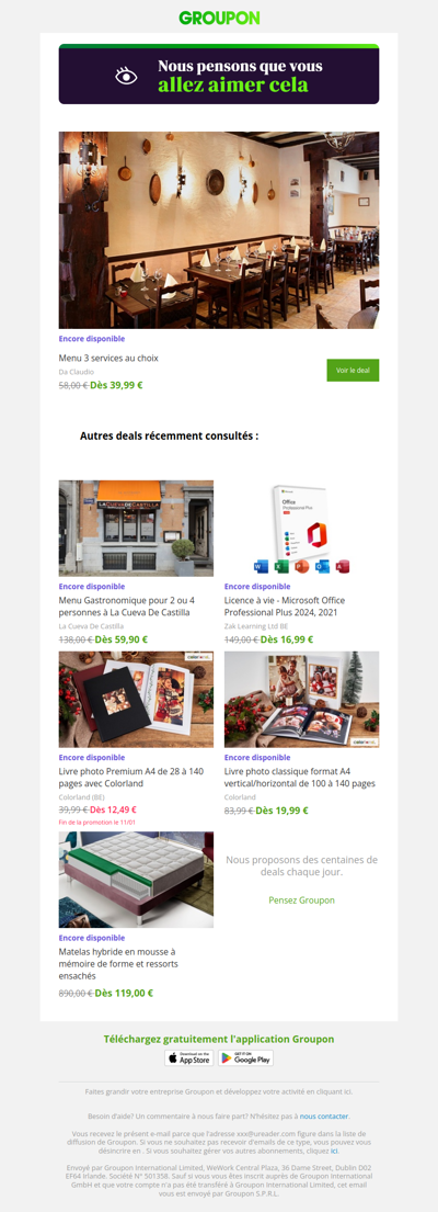 On est plutôt sûrs que tu vas adorer cette offre !