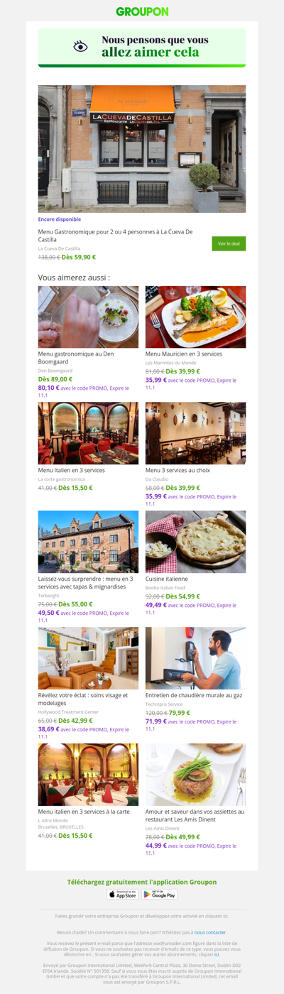 L'offre que tu as vue est toujours dispo !