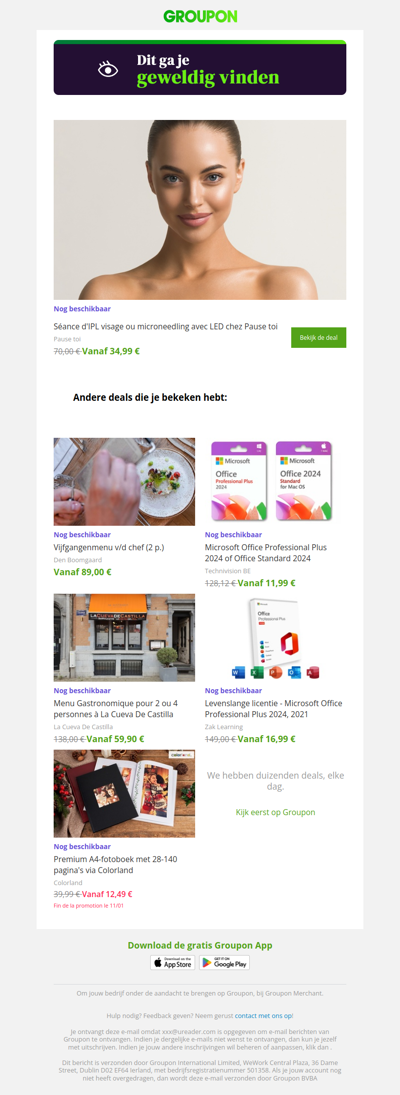 Zeg ja tegen deze deal! Hij is nog steeds beschikbaar!