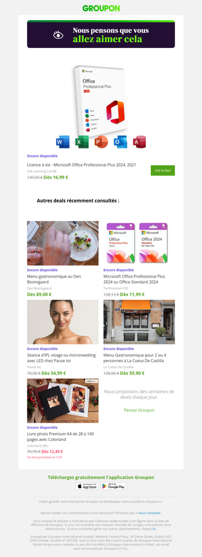 Dis oui à cette offre ! Elle est encore là !