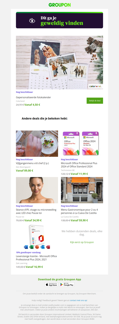 Zeg ja tegen deze deal! Hij is nog steeds beschikbaar!