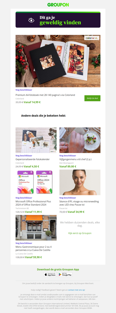 Zeg ja tegen deze deal! Hij is nog steeds beschikbaar!