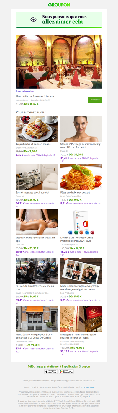 On est plutôt sûrs que tu vas adorer cette offre !