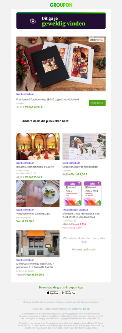 We zijn er vrij zeker van dat je deze deal geweldig zult vinden!