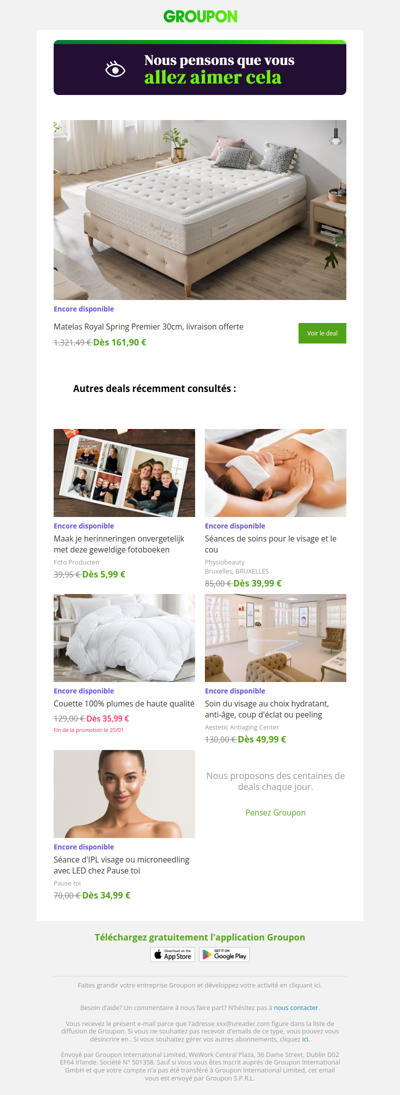 L'offre que tu as vue est toujours dispo !