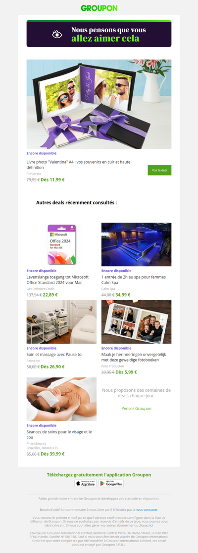 On est plutôt sûrs que tu vas adorer cette offre !