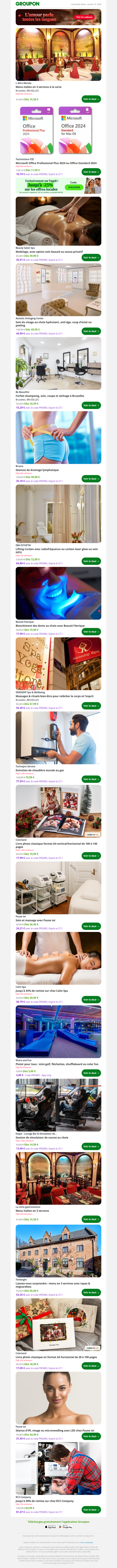 Menu italien en 3 services à la carte