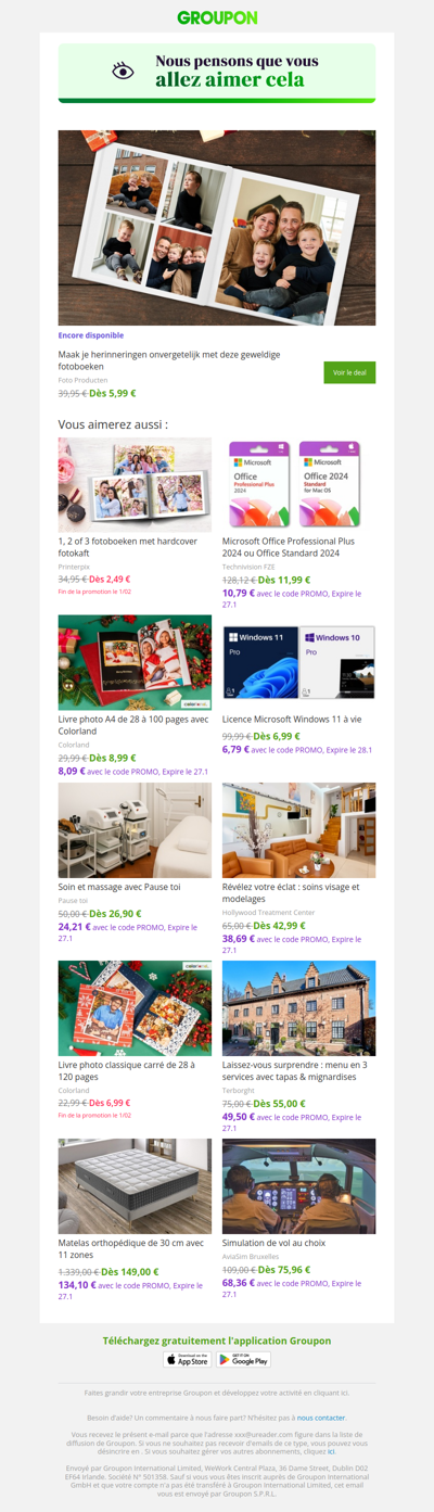 L'offre que tu as vue est toujours dispo !