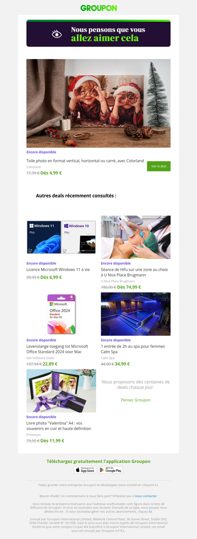 L'offre que tu as vue est toujours dispo !