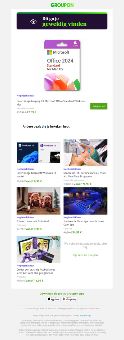 Zeg ja tegen deze deal! Hij is nog steeds beschikbaar!