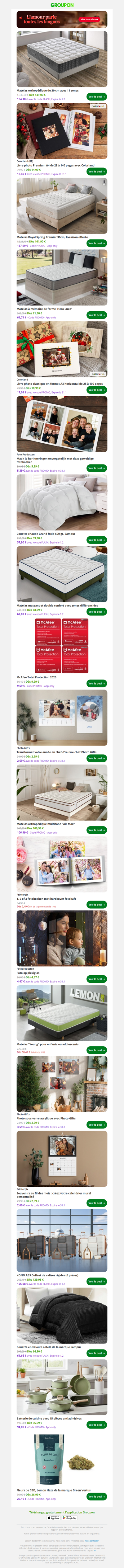 Matelas orthopédique de 30 cm avec 11 zones