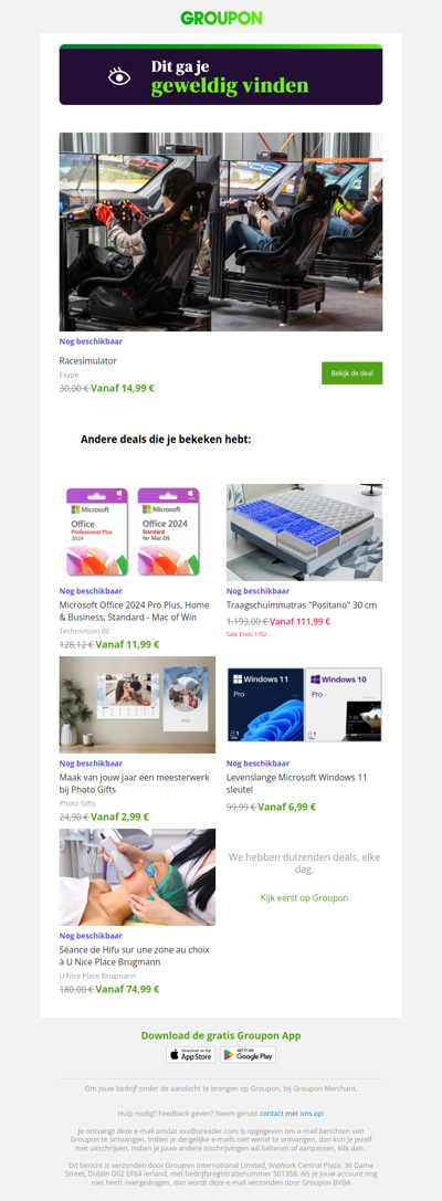 Zeg ja tegen deze deal! Hij is nog steeds beschikbaar!