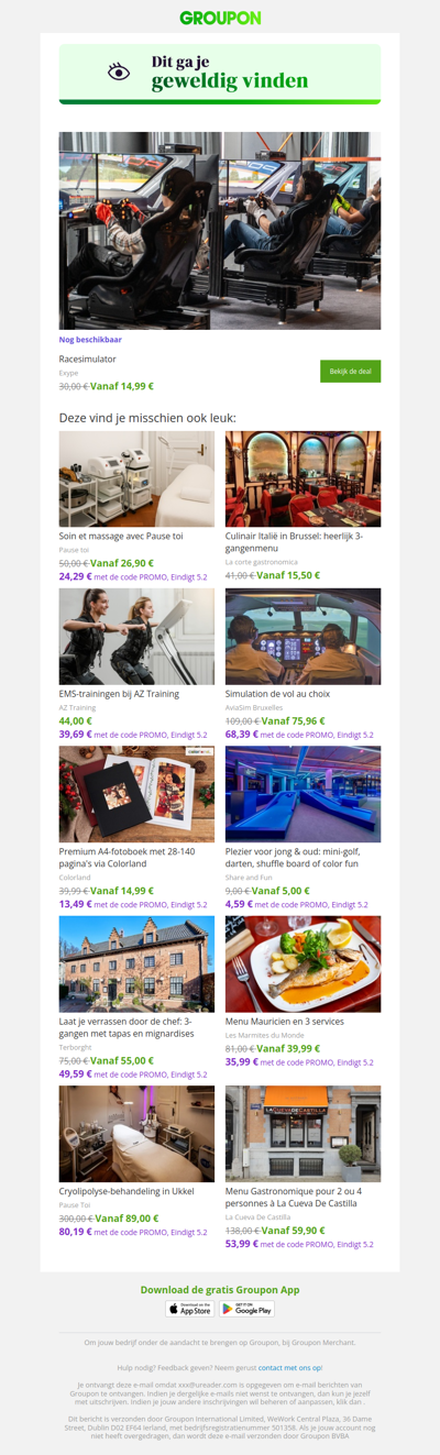 Zeg ja tegen deze deal! Hij is nog steeds beschikbaar!