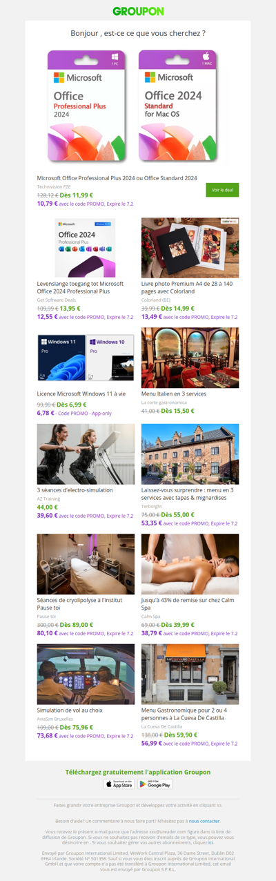 Les clients qui ont acheté cette offre sont aussi intéressés par ces offres