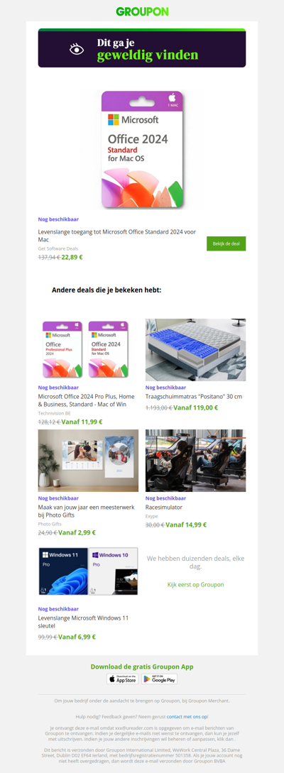 We zijn er vrij zeker van dat je deze deal geweldig zult vinden!