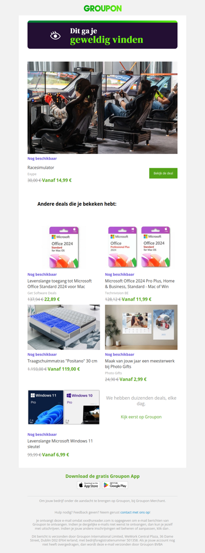 We zijn er vrij zeker van dat je deze deal geweldig zult vinden!