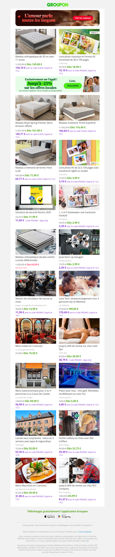 Matelas orthopédique de 30 cm avec 11 zones