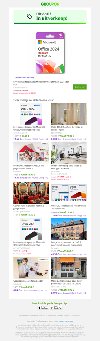 Prijsalarm! Bespaar op de deal die je leuk vond!