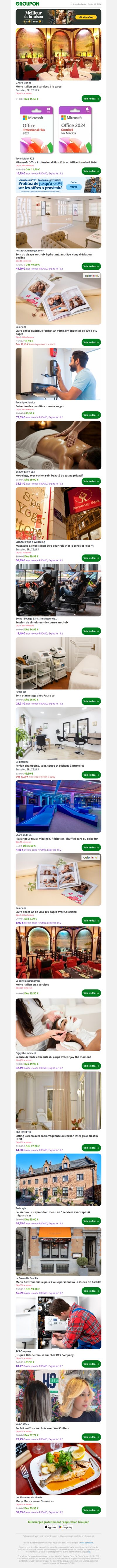 Menu italien en 3 services à la carte