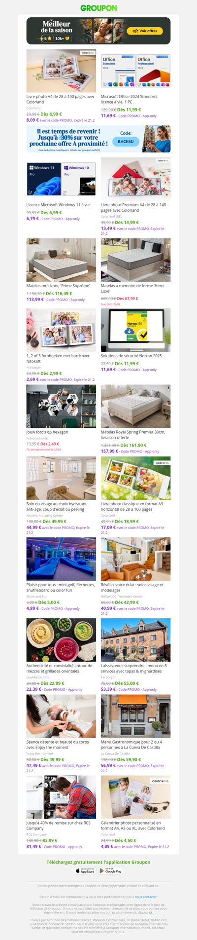 Livre photo A4 de 28 à 100 pages avec Colorland