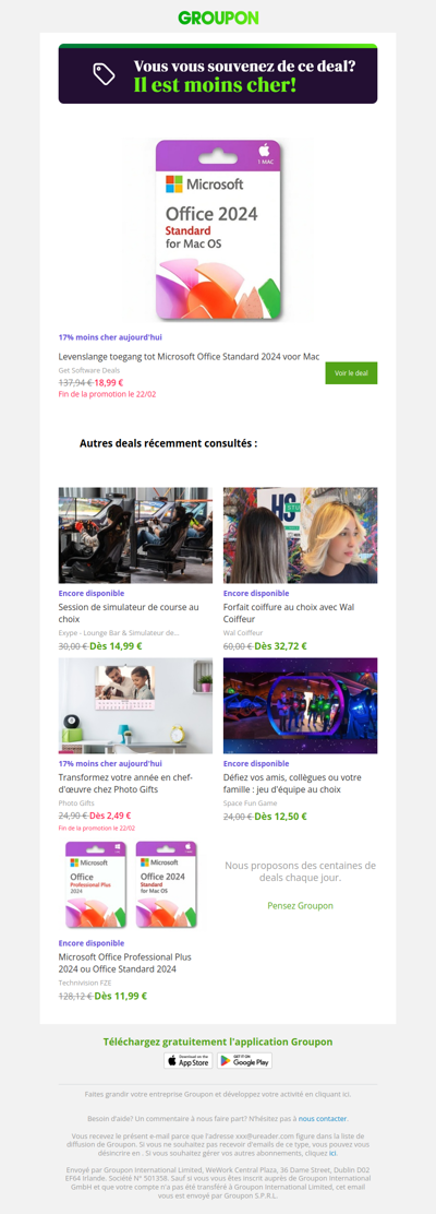 La baisse de prix que tu attendais !