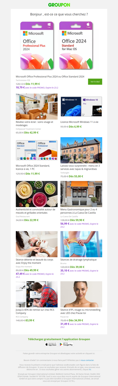 Les clients qui ont acheté cette offre sont aussi intéressés par ces offres