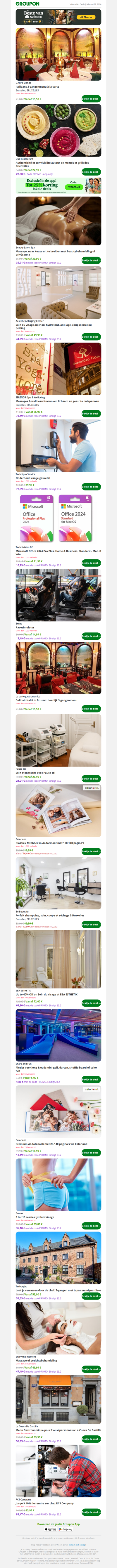 Italiaans 3-gangenmenu à la carte