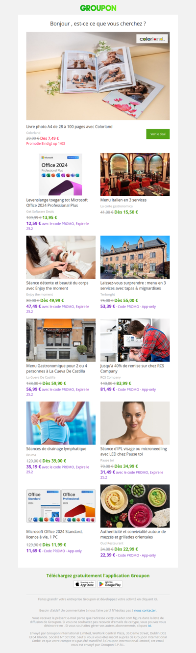 Les clients qui ont acheté cette offre sont aussi intéressés par ces offres