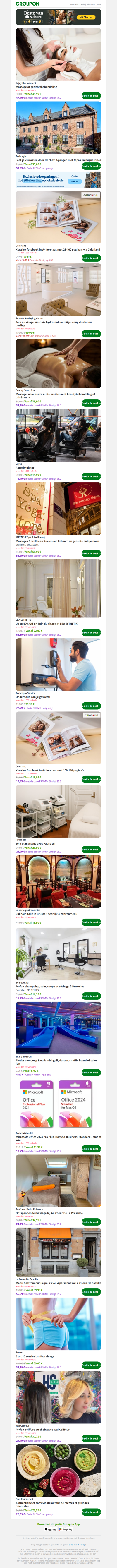 Massage of gezichtsbehandeling