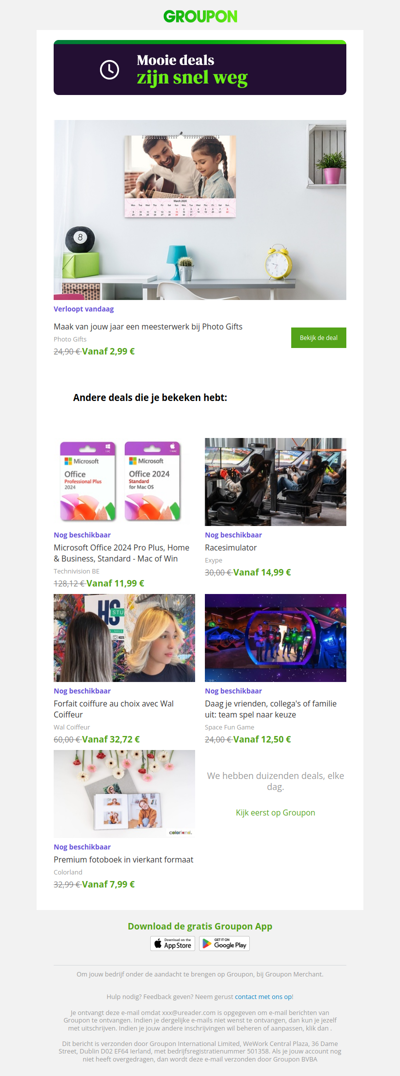 Bijna verlopen: wil je deze deal nog eens bekijken?