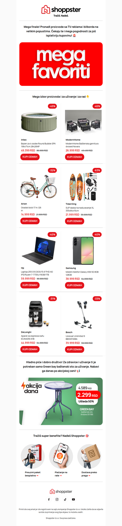 Stigli su Mega favoriti ⭐