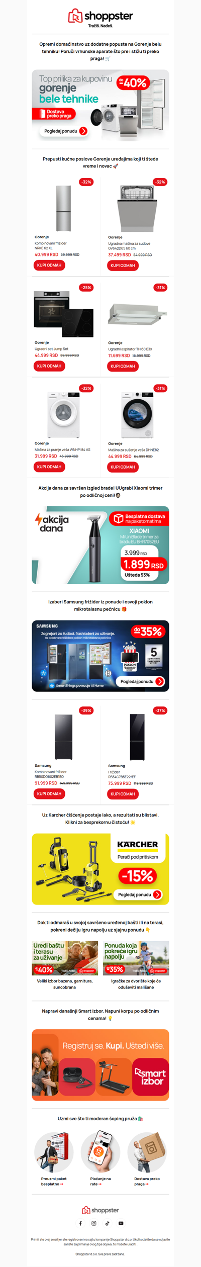 4 dana dodatnih popusta na Gorenje tehniku 📣