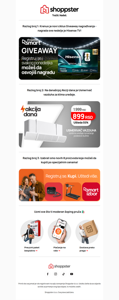 Danas imaš 3 razloga da postaneš Smart član!