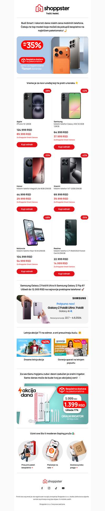 Samo 4 dana top cena za tvoj novi telefon 📲