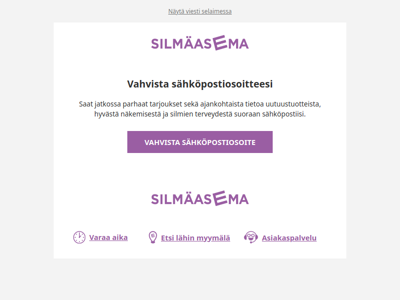 vahvista sähköpostiosoitteesi