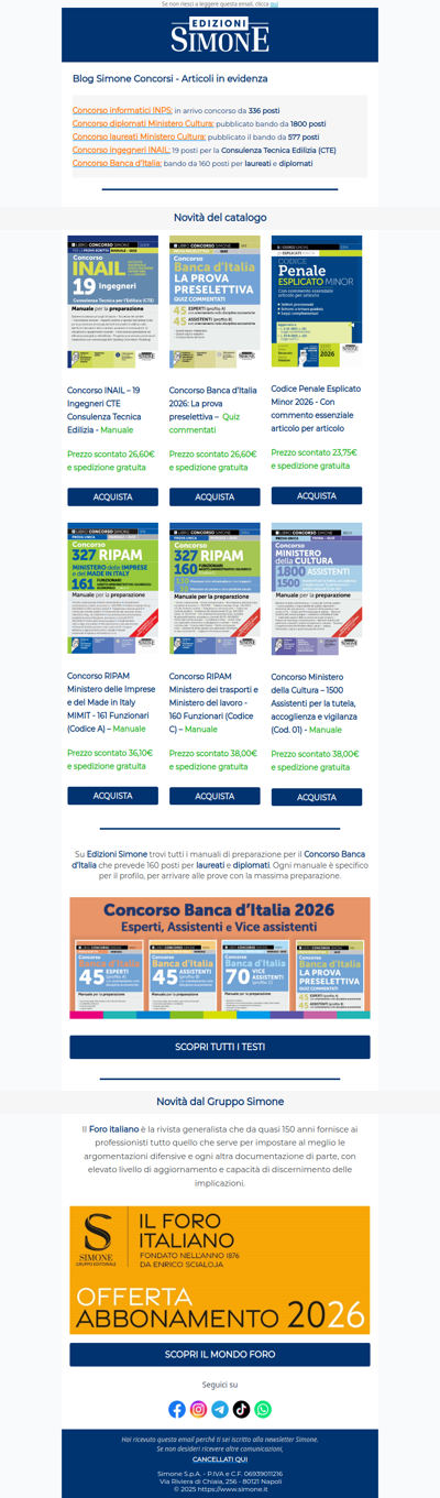 Concorsi del momento e novità - Edizioni Simone
