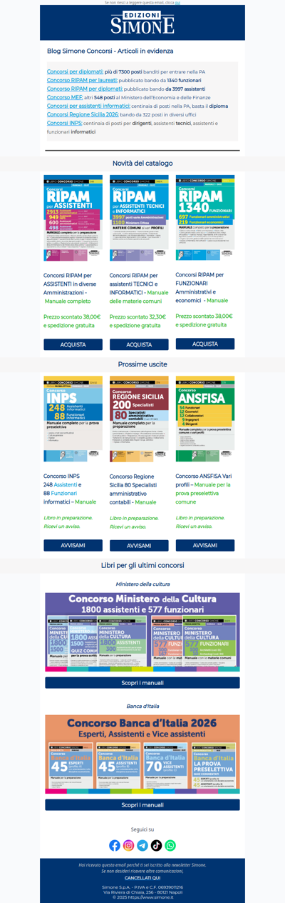 Concorsi del momento e novità - Edizioni Simone