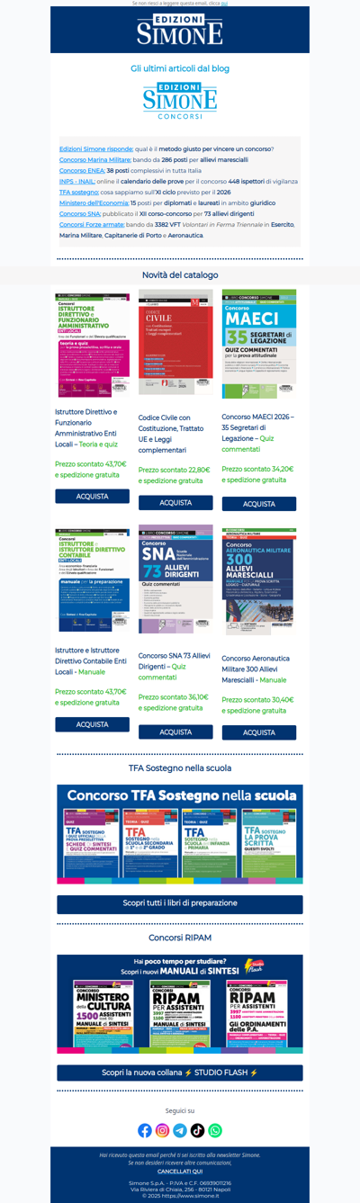 Concorsi del momento e novità - Edizioni Simone