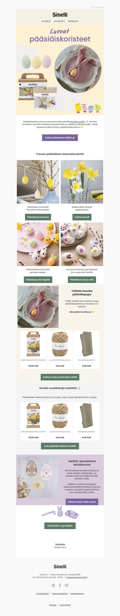 Luovuutta pääsiäiskattaukseen 🌼