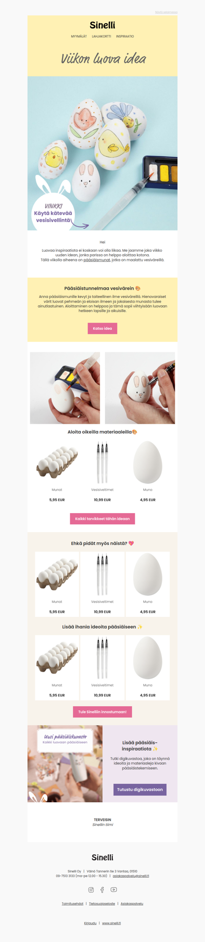 🐣 Viikon idea; munien koristelua vesiväreillä 🐣