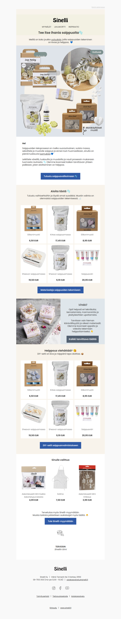 Saippuoiden tekeminen, luovasti 🫧