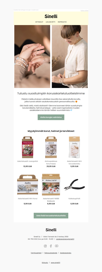 Suosituimmat koruaskartelutuotteemme 💍