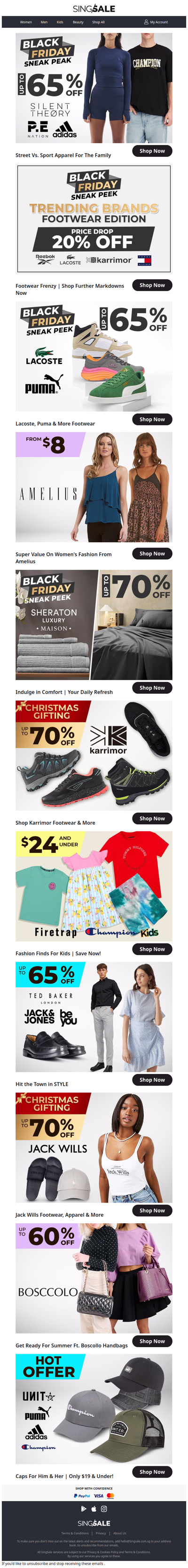 Street & Sport Fashion Brands For The Fam! Up To 65% Off!