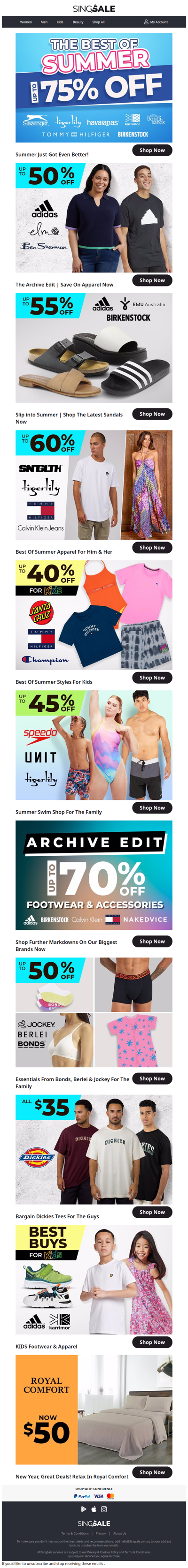 🌞 THE BEST Of Summer Stock! Up TO 75% Off!