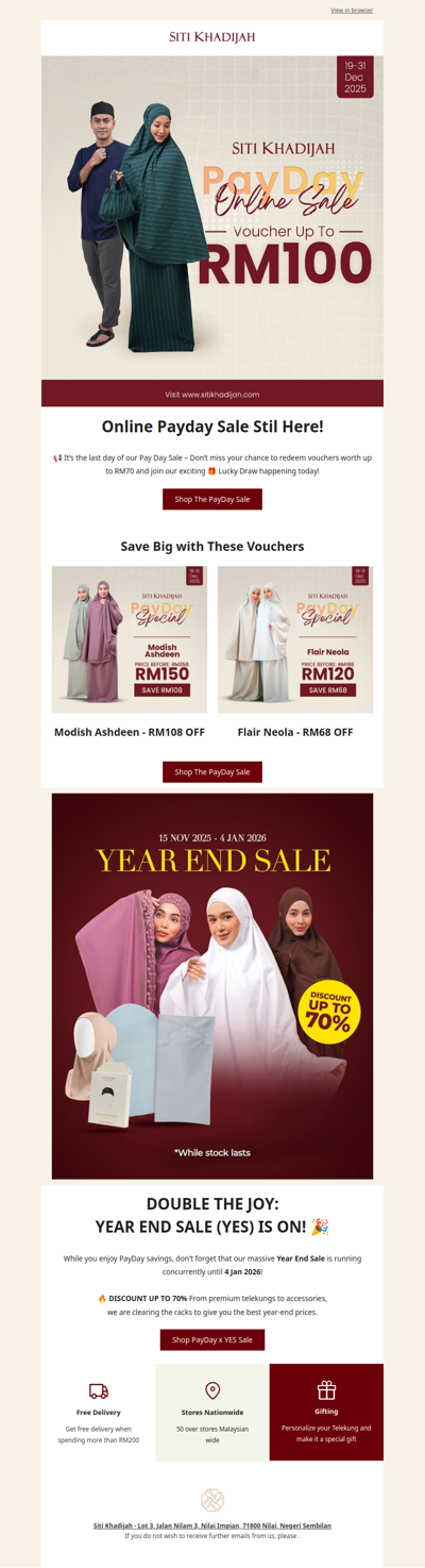 PayDay Vouchers + Year End Sale (Up to 70% OFF!)