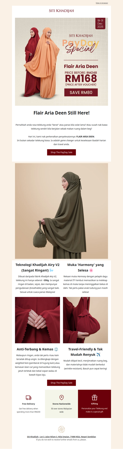 ☁️ Ringan Macam Kapas? Kenali Flair Aria Deen (Kini RM168)