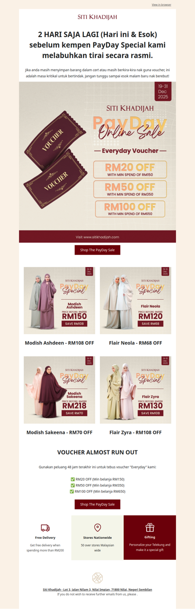 ⏳ Tinggal 2 Hari Saja! PayDay Deals Hampir Tamat.