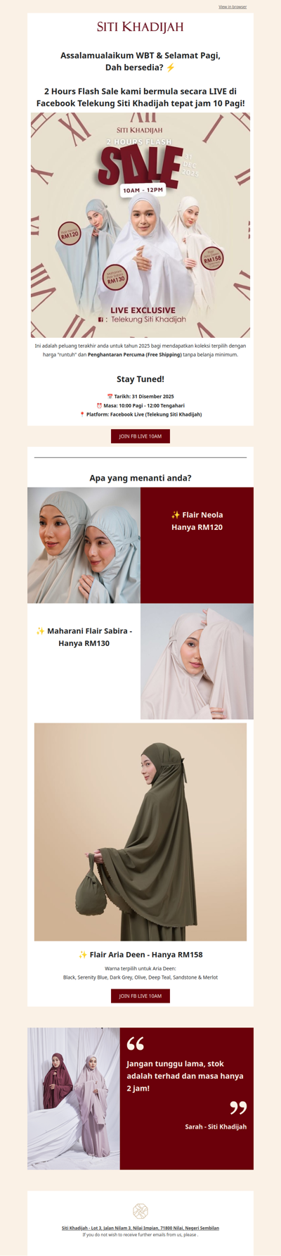 ⏰ 30 MINIT LAGI! Flash Sale bermula 10 Pagi ini + Pos Percuma!