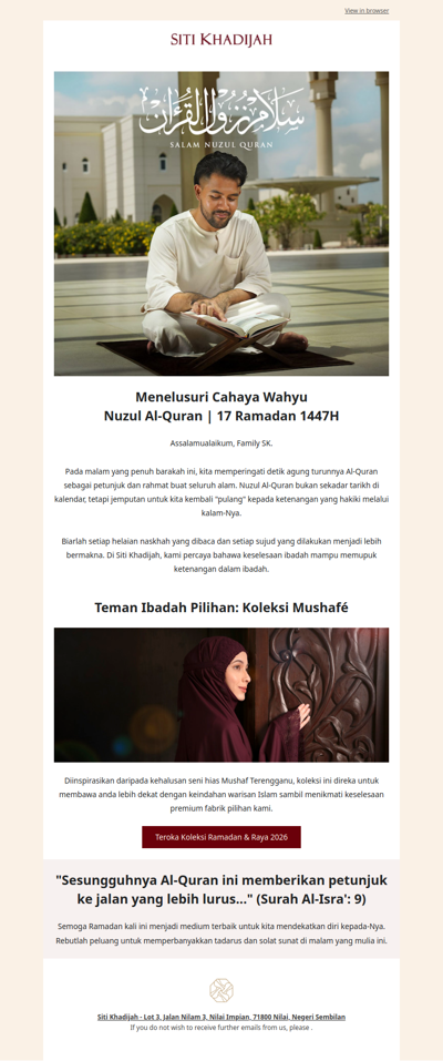 Salam Nuzul Al Quran! Celebrate with us