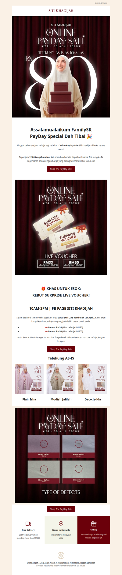 📢 ESOK: Payday Sale Bermula!